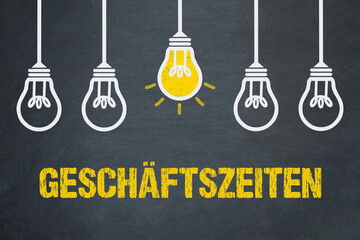 Fototapeta premium Geschäftszeiten 