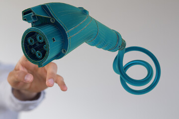 Power cable pump plug in charging powe