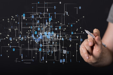 Fototapeta premium Telecommunication network and wireless mobile internet