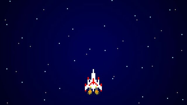 Spaceship, old games, stopped, pixels, 2d, space, invaders, play, arcade, computer,  8bit