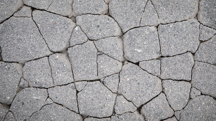  Asphalt into small pieces. Horizontal banner. Decorative background