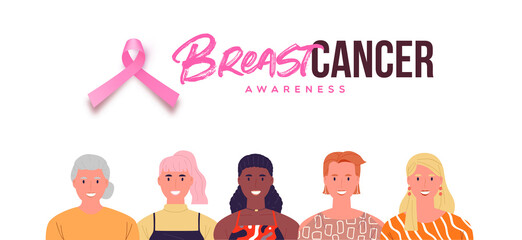 Breast Cancer awareness woman friend team card