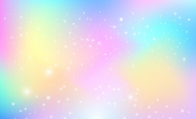 Rainbow holographic festive abstract background. Rainbow gradient.