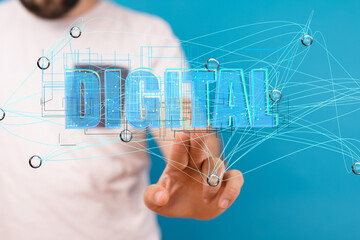 Big data and artificial intelligence concept. Machine learning and cyber mind domination
