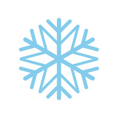 Snowflake icon isolated on white background
