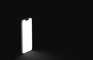 phone 3d illustration mockup smartphone.dark 3d