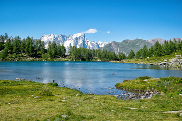 Alpine lake in the italian alps