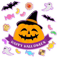 ハロウィンのかわいいベクターイラスト素材