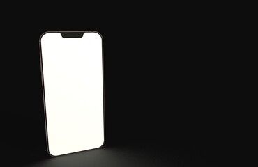 smartphone  With Blank Screen in 3d