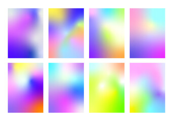 Abstract fluid liquid pastel colors composition backgrounds set