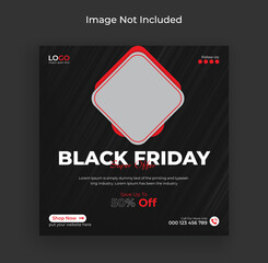 Black Friday weekend sale Social media Banner Template and web banner Design