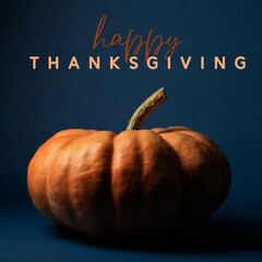 Happy Thanksgiving background with pumpkin for fall holiday season.