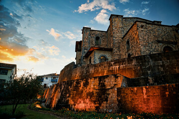 old castle in the evening