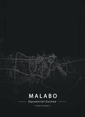 Map of Malabo, Equatorial Guinea