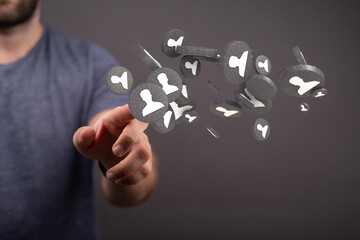 people network structure HR - Human resources management and recruitment