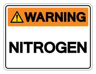 Warning Nitrogen Symbol Sign,Vector Illustration, Isolate On White Background Label. EPS10