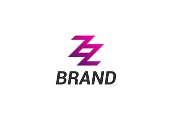 Obraz premium Letter ZZ Modern Logo Template Vector. ZZ monogram logo vector. ZZ symbol vector. 