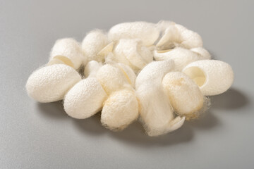 angle view Chinese medicine CanJian or Incunabulum Bombycis or Silk Cocoon