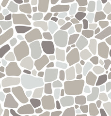 Seamless pattern gray  stone floor texture stonewall background Vector illustration