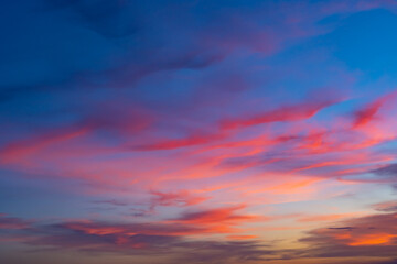 beautiful clouds in the sunset time