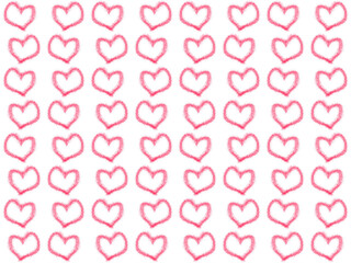 heart red symbol love pattern, drawn heart on white background