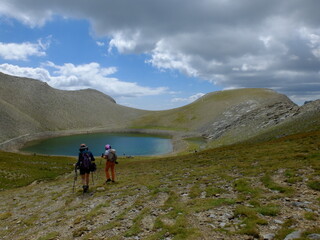 Obraz premium Lacs de la Cayolle - Rando Alpes de Haute-Provence