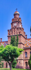 View of the buildings inside the Residence of Bukovinian and Dalmatian Metropolitans. Yuriy Fedkovych Chernivtsi National University. Ukraine. Europe