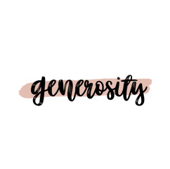 Hand drawn lettering. Ink illustration. Modern brush generosity Good night text.