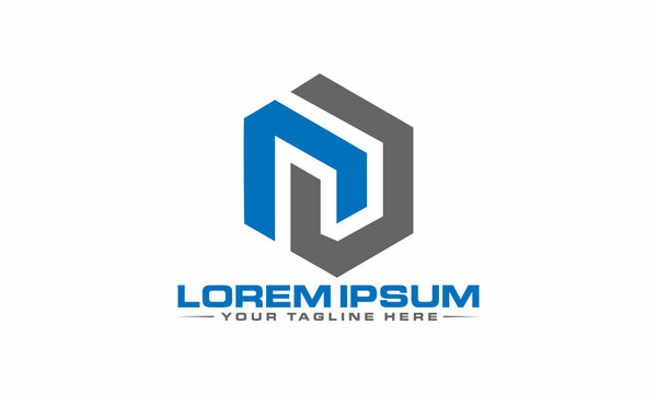 The Best Design ND logo unique modern minimalist simple creative abstract and vector
