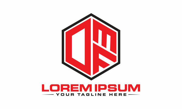 The Best Design OMF logo unique modern minimalist simple creative abstract and vector