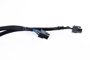 connector adapter pair black close up on isolated background