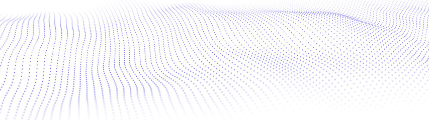 Abstract digital wave of particles. Network connection structure. Futuristic point wave. Large amount of data. Abstract background. Vector