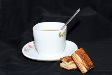 photography of food tea and baked goods