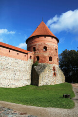 Fototapeta na wymiar The watercastle Trakai in Lithuania, baltic states, europe