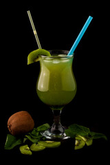 cocktail with kiwi