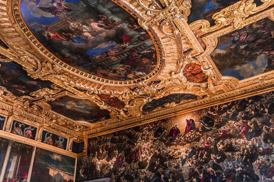 interiors of the doge's palace, Venice, Italy