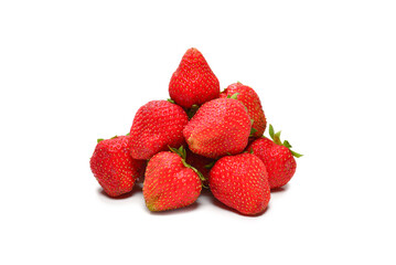 Strawberry. Fresh berries macro. Isolated on white.