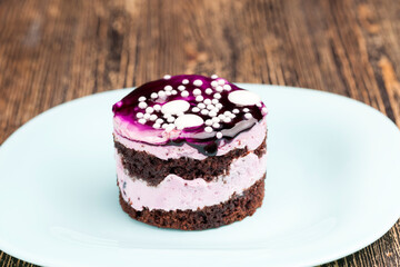 cake and buttercream cake with blueberry flavor