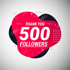 Thank You 500 Followers Congratulation Banner