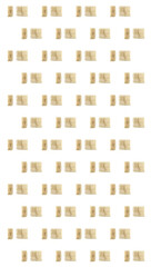 giftbox pattern in brown paper on white isolated background