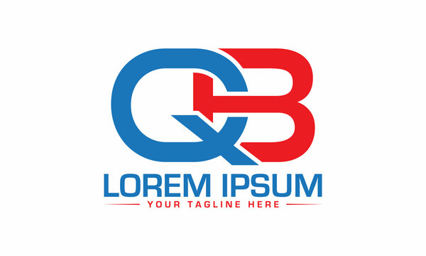 The Best Design QB logo unique modern minimalist simple creative abstract and vector