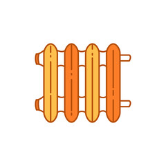 Heating battery color line icon. Pictogram for web page, mobile app, promo.