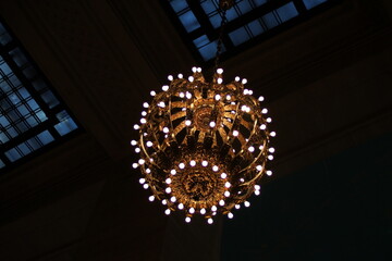 chandelier in the night