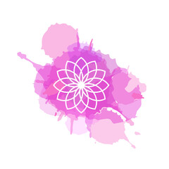 Sahasrara chakra Meditation aura and first of the seven chakras symbol icon watercolor doodle