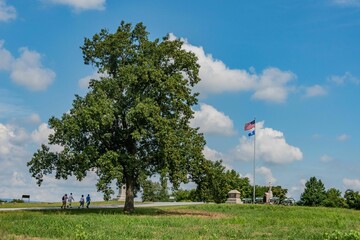Fototapeta premium Barlows Knoll on a Hot Summer Day, Gettysburg National Military Park, Pennsylvania, USA