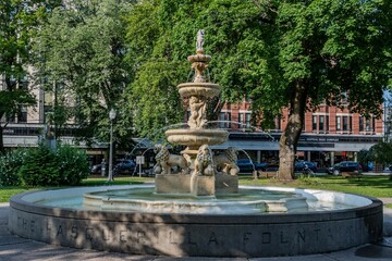 Fototapeta na wymiar The Pasqurilla Fountain, Johnstown, Pennsylvania, USA