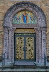 The Doorway of St. Marys Greek Catholic Church, Johnstown, Pennsylvania, USA