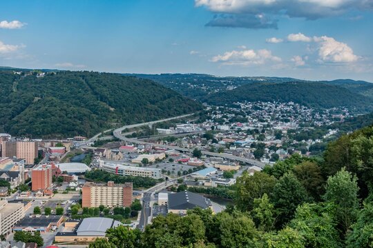 View of Johnstown, PA from the Inclined Plane Rail Station