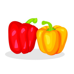 red and yellow peppers
