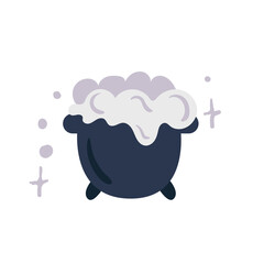 Vector hand drawn Illustration with witch's cauldron